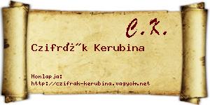 Czifrák Kerubina névjegykártya